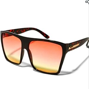 New Oversized Flat Top Trendy Square Trapezoid Shape Fashion Unisex Sung…